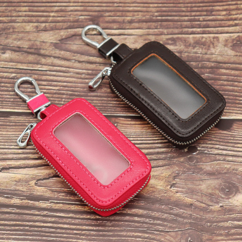 Wholesale Cowhide key storage bag coin purse home car key bag